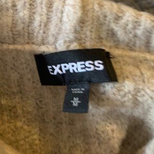 Express Crop, Ivory/Tan turtleneck sweater, Medium